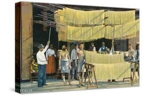 Pasta Drying, Italy-null-Stretched Canvas