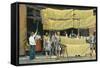 Pasta Drying, Italy-null-Framed Stretched Canvas