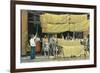 Pasta Drying, Italy-null-Framed Art Print