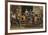 Pasta-Eating Contest, Naples, Italy-null-Framed Premium Giclee Print