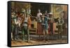 Pasta-Eating Contest, Naples, Italy-null-Framed Stretched Canvas