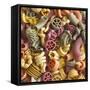 Pasta in Assorted Shapes and Colours (Filling the Image)-Dave King-Framed Stretched Canvas