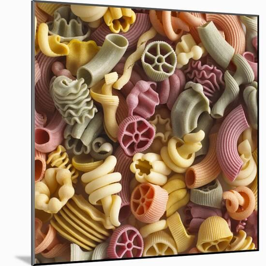 Pasta in Assorted Shapes and Colours (Filling the Image)-Dave King-Mounted Photographic Print