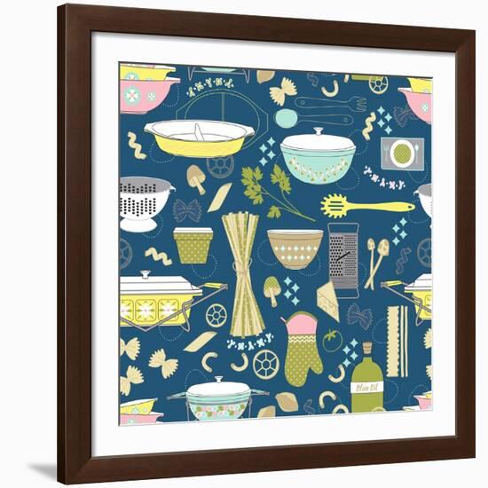 Pasta Party-Joanne Paynter Design-Framed Giclee Print