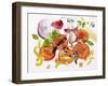 Pasta, Tomatoes, Herbs, Spices, Onions, Garlic-Karl Newedel-Framed Photographic Print