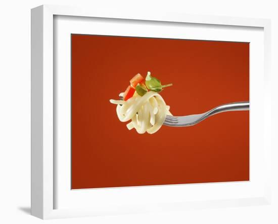 Pasta with Vegetables on a Fork-Kröger & Gross-Framed Photographic Print