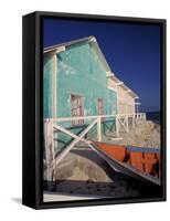 Pastel Building, Gran Roques, Los Roques, Venezuela-Stuart Westmoreland-Framed Stretched Canvas