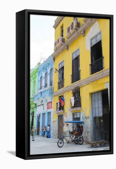 Pastel Buildings Near City Center, Havana, Cuba-Bill Bachmann-Framed Stretched Canvas