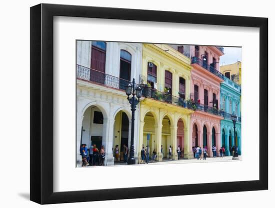 Pastel Buildings Near City Center, Havana, Cuba-Bill Bachmann-Framed Photographic Print