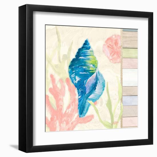 Pastel Coastal IV-Julie DeRice-Framed Art Print