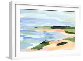 Pastel Coastline I-Annie Warren-Framed Art Print