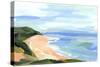 Pastel Coastline II-Annie Warren-Stretched Canvas