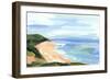 Pastel Coastline II-Annie Warren-Framed Art Print