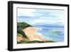 Pastel Coastline II-Annie Warren-Framed Art Print