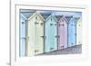 Pastel Colored Beach Cabins-Cora Niele-Framed Photographic Print