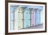 Pastel Colored Beach Cabins-Cora Niele-Framed Photographic Print