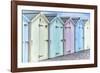 Pastel Colored Beach Cabins-Cora Niele-Framed Photographic Print