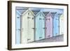 Pastel Colored Beach Cabins-Cora Niele-Framed Photographic Print