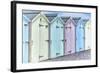 Pastel Colored Beach Cabins-Cora Niele-Framed Photographic Print