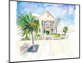 Pastel Colored Conch Houses on Whitehead Street Key West-M. Bleichner-Mounted Art Print