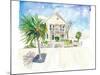 Pastel Colored Conch Houses on Whitehead Street Key West-M. Bleichner-Mounted Art Print