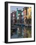 Pastel Coloured Houses Reflected in a Canal, Burano, Venetian Lagoon, Venice, Veneto-James Emmerson-Framed Photographic Print