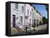 Pastel Coloured Terraced Houses, Bywater Street, Chelsea, London, England, United Kingdom, Europe-Stuart Black-Framed Stretched Canvas