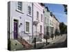 Pastel Coloured Terraced Houses, Bywater Street, Chelsea, London, England, United Kingdom, Europe-Stuart Black-Stretched Canvas