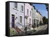 Pastel Coloured Terraced Houses, Bywater Street, Chelsea, London, England, United Kingdom, Europe-Stuart Black-Framed Stretched Canvas