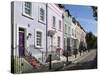 Pastel Coloured Terraced Houses, Bywater Street, Chelsea, London, England, United Kingdom, Europe-Stuart Black-Stretched Canvas