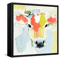 Pastel Cow I-Victoria Barnes-Framed Stretched Canvas