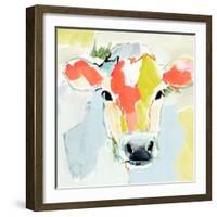 Pastel Cow I-Victoria Barnes-Framed Art Print