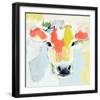 Pastel Cow I-Victoria Barnes-Framed Art Print