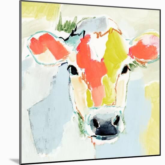 Pastel Cow I-Victoria Barnes-Mounted Art Print