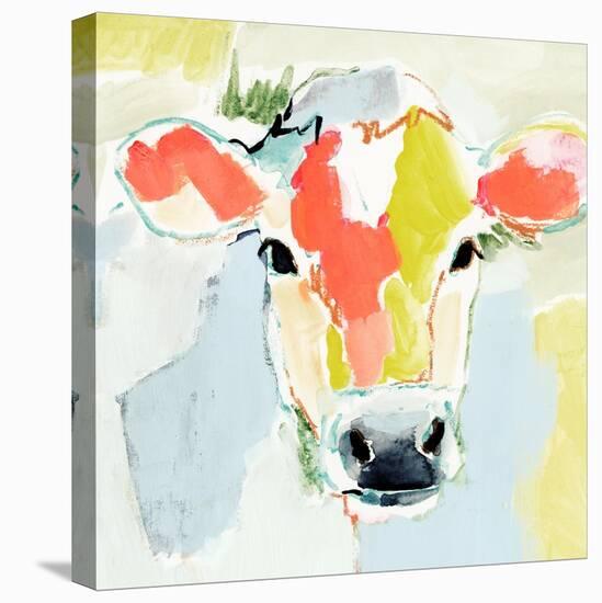 Pastel Cow I-Victoria Barnes-Stretched Canvas