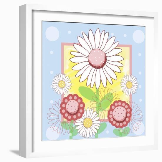 Pastel Daisies-Valarie Wade-Framed Giclee Print