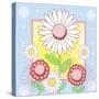 Pastel Daisies-Valarie Wade-Stretched Canvas