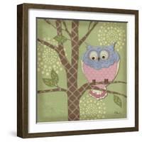 Pastel Fantasy Owls III-Paul Brent-Framed Art Print