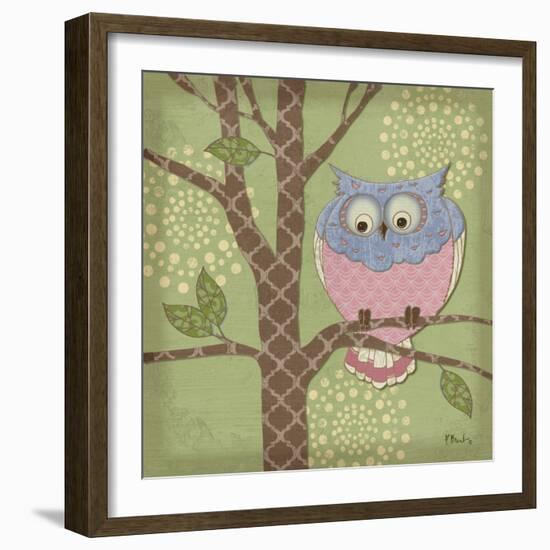 Pastel Fantasy Owls III-Paul Brent-Framed Art Print