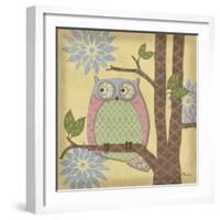 Pastel Fantasy Owls IV-Paul Brent-Framed Art Print