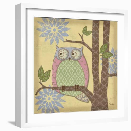 Pastel Fantasy Owls IV-Paul Brent-Framed Art Print