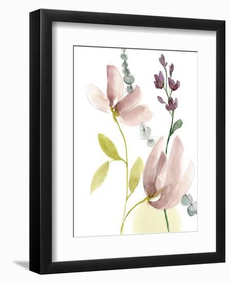 Pastel Flower Composition II-Jennifer Goldberger-Framed Art Print