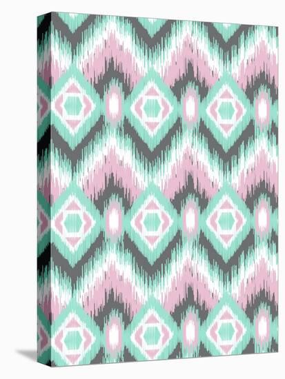 Pastel Ikat-Joanne Paynter Design-Stretched Canvas