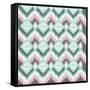 Pastel Ikat-Joanne Paynter Design-Framed Stretched Canvas