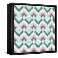 Pastel Ikat-Joanne Paynter Design-Framed Stretched Canvas