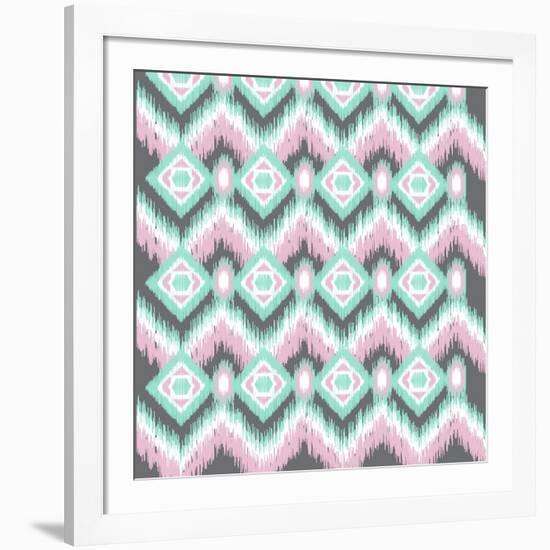 Pastel Ikat-Joanne Paynter Design-Framed Giclee Print