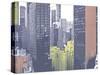 Pastel NYC II-Jeff Pica-Stretched Canvas