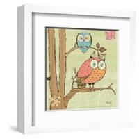 Pastel Owls I-Paul Brent-Framed Art Print