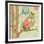 Pastel Owls I-Paul Brent-Framed Art Print