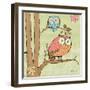 Pastel Owls I-Paul Brent-Framed Art Print